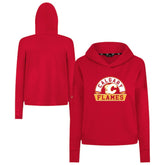 Calgary Flames Levelwear Women's Sweet Banner Arch Tri-Blend Cropped Pullover Hoodie Red