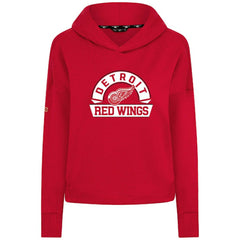 Detroit Red Wings Levelwear Women's Sweet Banner Arch Tri-Blend Cropped Pullover Hoodie Red