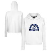 Tampa Bay Lightning Levelwear Women's Sweet Banner Arch Tri-Blend Cropped Pullover Hoodie White