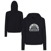 Los Angeles Kings Levelwear Women's Sweet Banner Arch Tri-Blend Cropped Pullover Hoodie Black