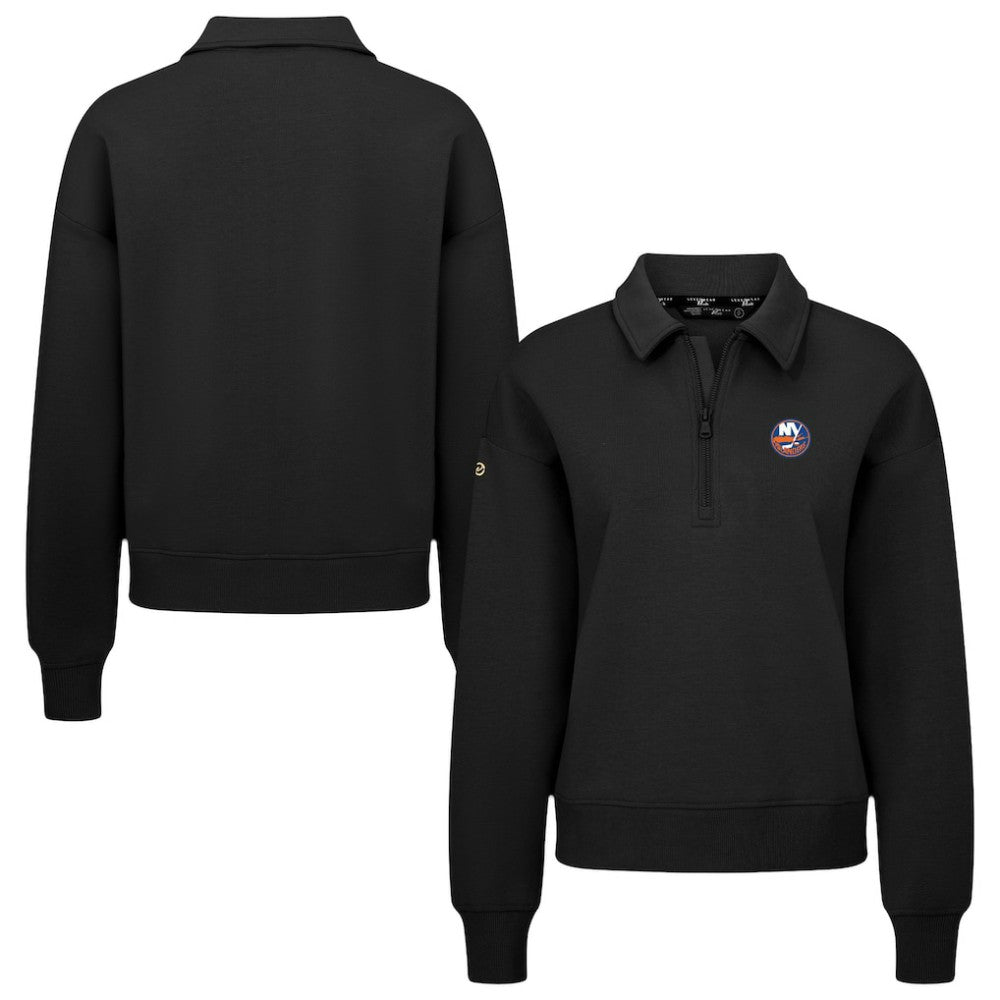 New York Islanders Levelwear Women's Canmore Quarter-Zip Pullover Black