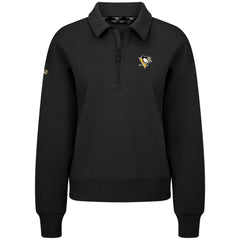 Pittsburgh Penguins Levelwear Women's Canmore Quarter-Zip Pullover Black