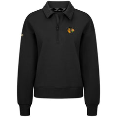 Chicago Blackhawks Levelwear Women's Canmore Quarter-Zip Pullover Black