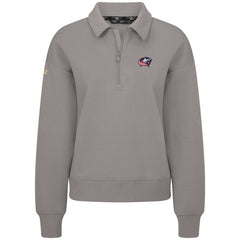 Columbus Blue Jackets Levelwear Women's Canmore Quarter-Zip Pullover Gray