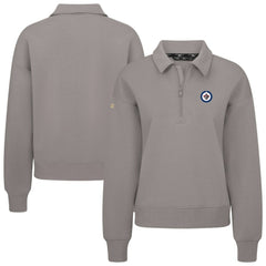 Winnipeg Jets Levelwear Women's Canmore Quarter-Zip Pullover Gray