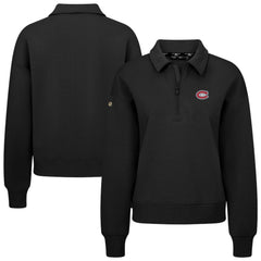 Montreal Canadiens Levelwear Women's Canmore Quarter-Zip Pullover Black