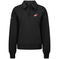 Detroit Red Wings Levelwear Women's Canmore Quarter-Zip Pullover Black