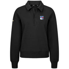 New York Rangers Levelwear Women's Canmore Quarter-Zip Pullover Black