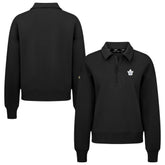Toronto Maple Leafs Levelwear Women's Canmore Quarter-Zip Pullover Black