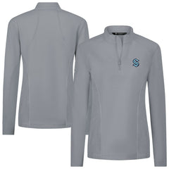Seattle Kraken Levelwear Women's Upright Quarter-Zip Pullover Gray