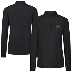 Minnesota Wild Levelwear Women's Upright Quarter-Zip Pullover Black