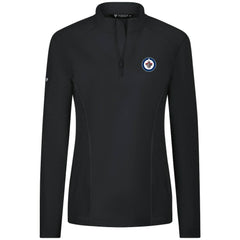 Winnipeg Jets Levelwear Women's Upright Quarter-Zip Pullover Black