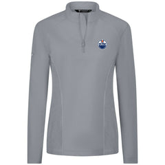Edmonton Oilers Levelwear Women's Upright Quarter-Zip Pullover Gray