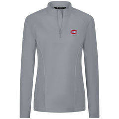 Montreal Canadiens Levelwear Women's Upright Quarter-Zip Pullover Gray