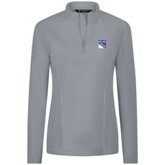 New York Rangers Levelwear Women's Upright Quarter-Zip Pullover Gray