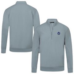 Toronto Maple Leafs Levelwear Upright Tri-Blend Quarter-Zip Pullover Gray