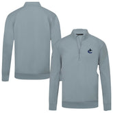 Vancouver Canucks Levelwear Upright Tri-Blend Quarter-Zip Pullover Gray