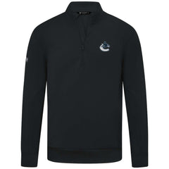 Vancouver Canucks Levelwear Upright Tri-Blend Quarter-Zip Pullover Black