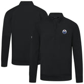 Edmonton Oilers Levelwear Upright Tri-Blend Quarter-Zip Pullover Black