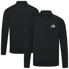 Colorado Avalanche Levelwear Upright Tri-Blend Quarter-Zip Pullover Black