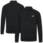 Columbus Blue Jackets Levelwear Upright Tri-Blend Quarter-Zip Pullover Black
