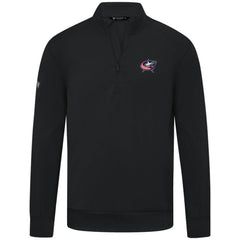 Columbus Blue Jackets Levelwear Upright Tri-Blend Quarter-Zip Pullover Black