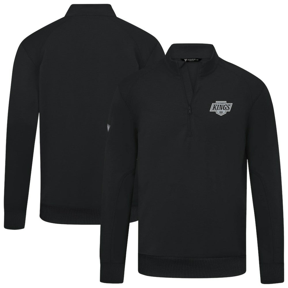 Los Angeles Kings Levelwear Upright Tri-Blend Quarter-Zip Pullover Black