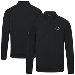 San Jose Sharks Levelwear Upright Tri-Blend Quarter-Zip Pullover Black