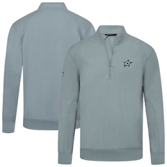 Dallas Stars Levelwear Upright Tri-Blend Quarter-Zip Pullover Gray