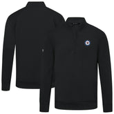 Winnipeg Jets Levelwear Upright Tri-Blend Quarter-Zip Pullover Black