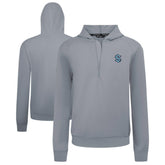 Seattle Kraken Levelwear Technic Quarter-Zip Pullover Hoodie Gray