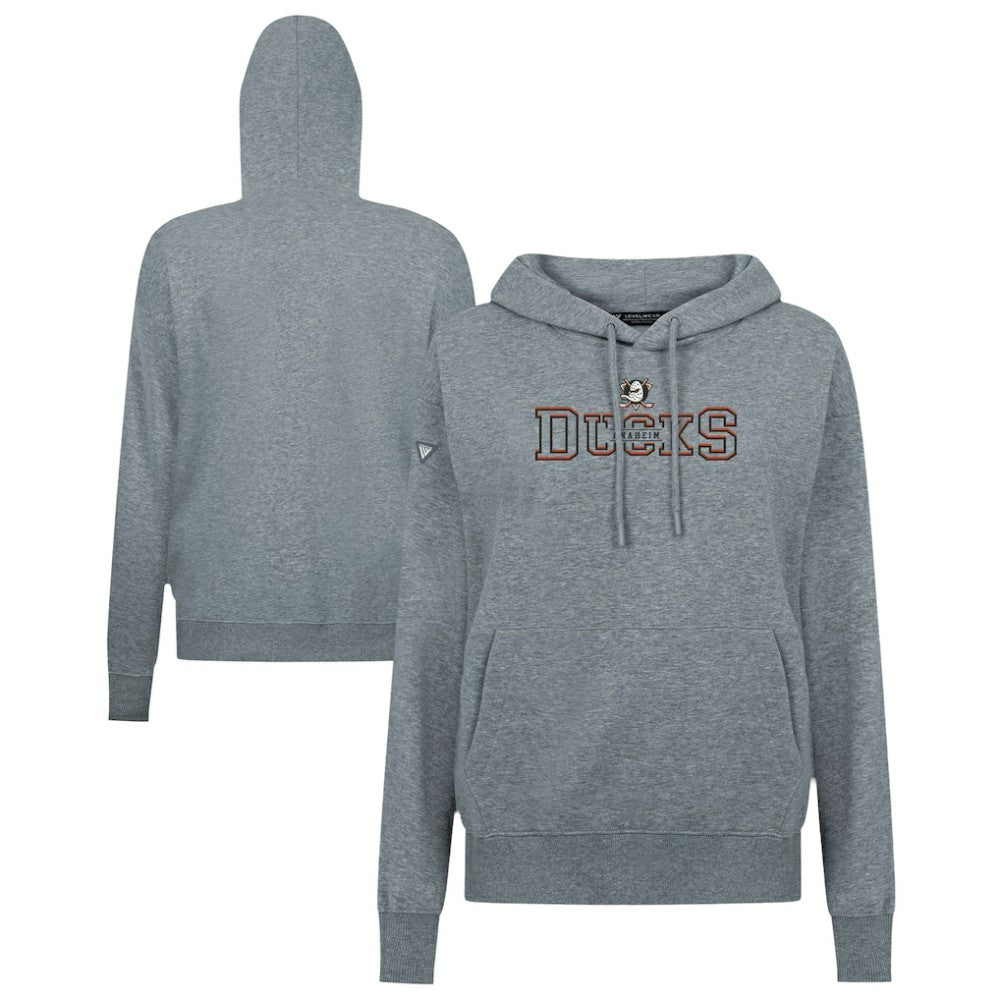 Anaheim Ducks Levelwear Women's Adorn Journey Pullover Hoodie Gray