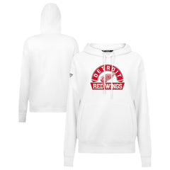 Detroit Red Wings Levelwear Women's Adorn Banner Arch Pullover Hoodie White
