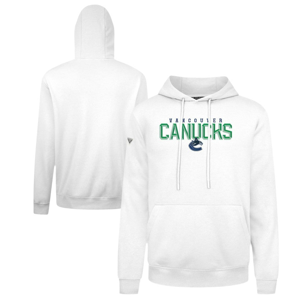 Vancouver Canucks Levelwear Podium Carve Pullover Hoodie White