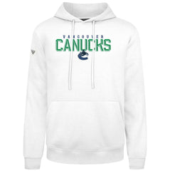 Vancouver Canucks Levelwear Podium Carve Pullover Hoodie White