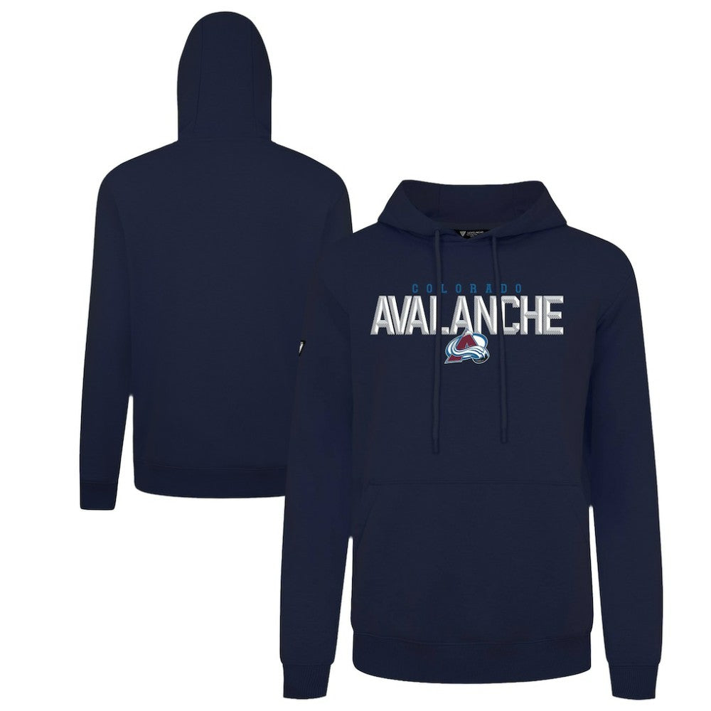 Colorado Avalanche Levelwear Podium Carve Pullover Hoodie Navy