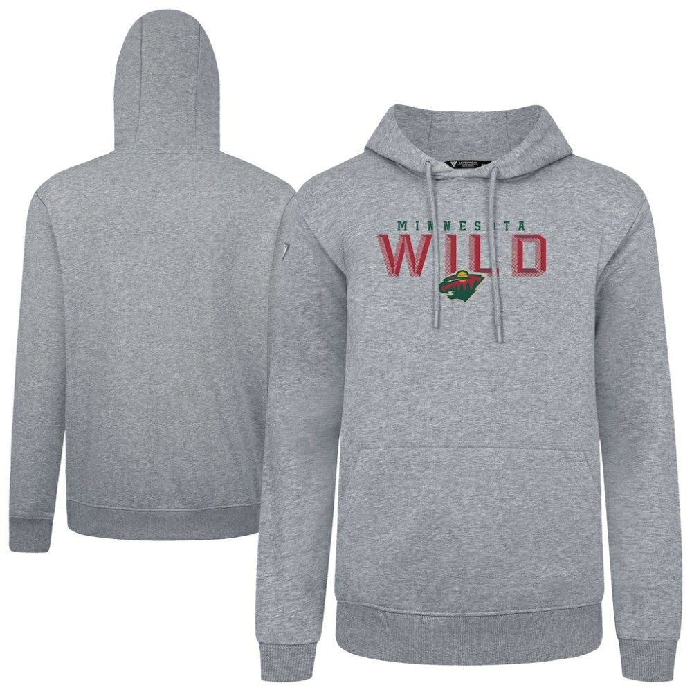 Minnesota Wild Levelwear Podium Carve Pullover Hoodie Gray