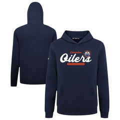 Edmonton Oilers Levelwear Youth Podium Monument Pullover Hoodie Navy