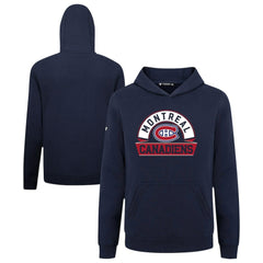 Montreal Canadiens Levelwear Youth Podium Banner Arch Pullover Hoodie Navy