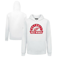 Detroit Red Wings Levelwear Youth Podium Banner Arch Pullover Hoodie White