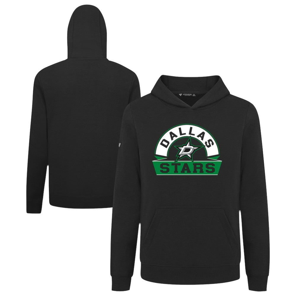 Dallas Stars Levelwear Youth Podium Banner Arch Pullover Hoodie Black