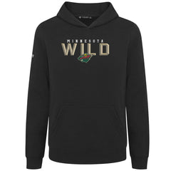 Minnesota Wild Levelwear Youth Podium Carve Pullover Hoodie Black
