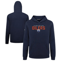 Edmonton Oilers Levelwear Youth Podium Carve Pullover Hoodie Navy