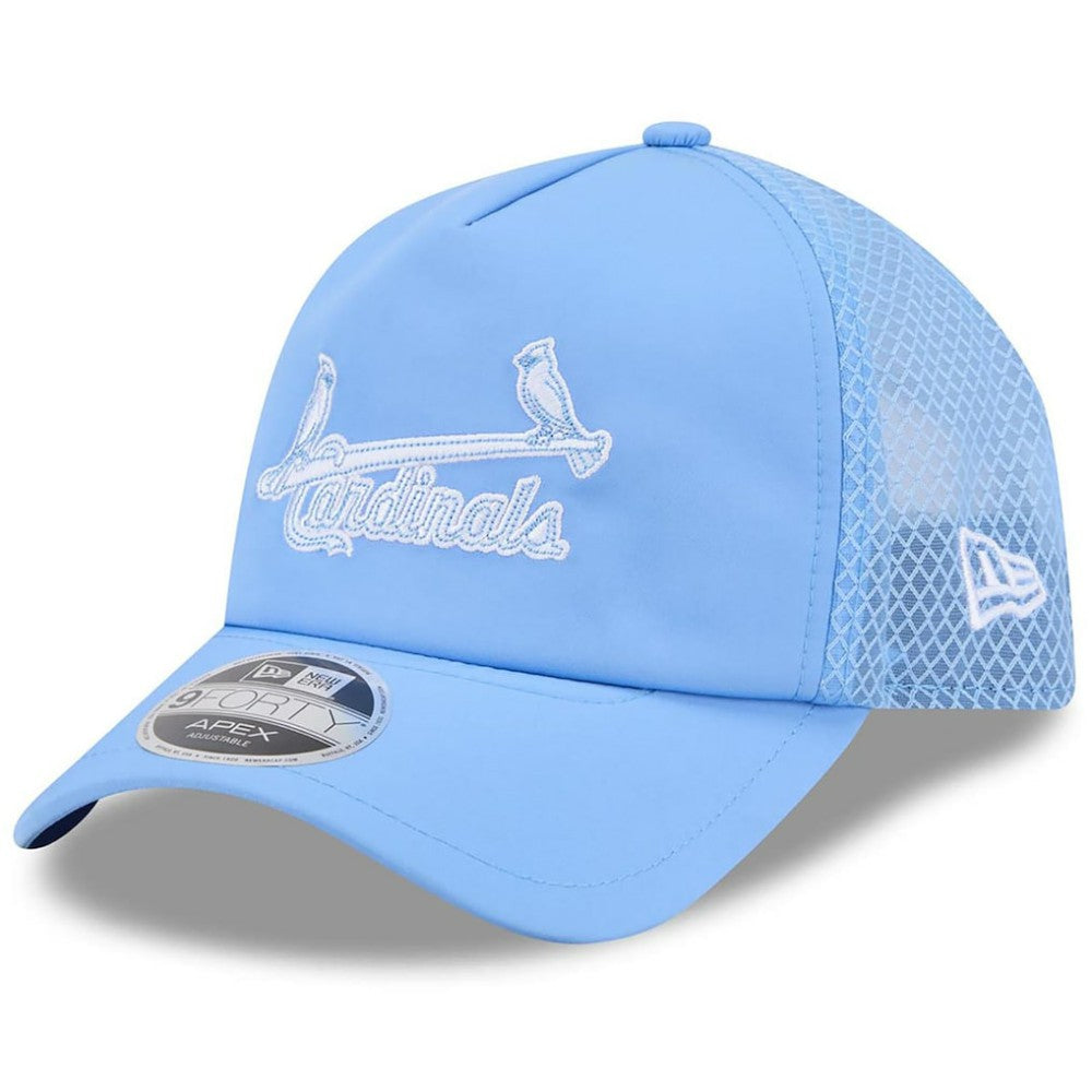 St. Louis Cardinals 2026 Batting Practice Alternate Apex 9FORTY Adjustable Hat Light Blue | New Era