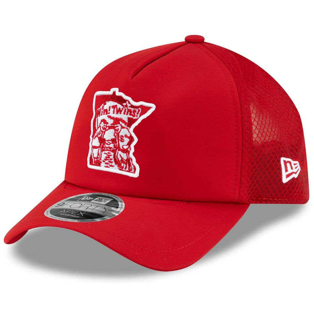 Minnesota Twins 2026 Batting Practice Alternate Apex 9FORTY Adjustable Hat Red | New Era