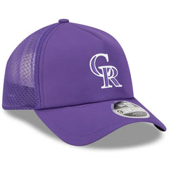 Colorado Rockies 2026 Batting Practice Apex 9FORTY Adjustable Trucker Hat Purple | New Era