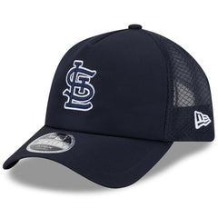 St. Louis Cardinals 2026 Batting Practice Apex 9FORTY Adjustable Trucker Hat Navy | New Era