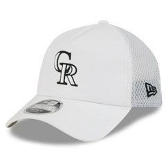Colorado Rockies 2026 Batting Practice Apex 9FORTY Adjustable Trucker Hat White | New Era