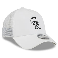 Colorado Rockies 2026 Batting Practice Apex 9FORTY Adjustable Trucker Hat White | New Era
