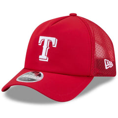 Texas Rangers 2026 Batting Practice Apex 9FORTY Adjustable Trucker Hat Red | New Era